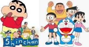 Shinchan and Doraemon photo